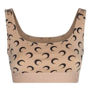 Marine Serre Tan Stretch Moon Top - NWT